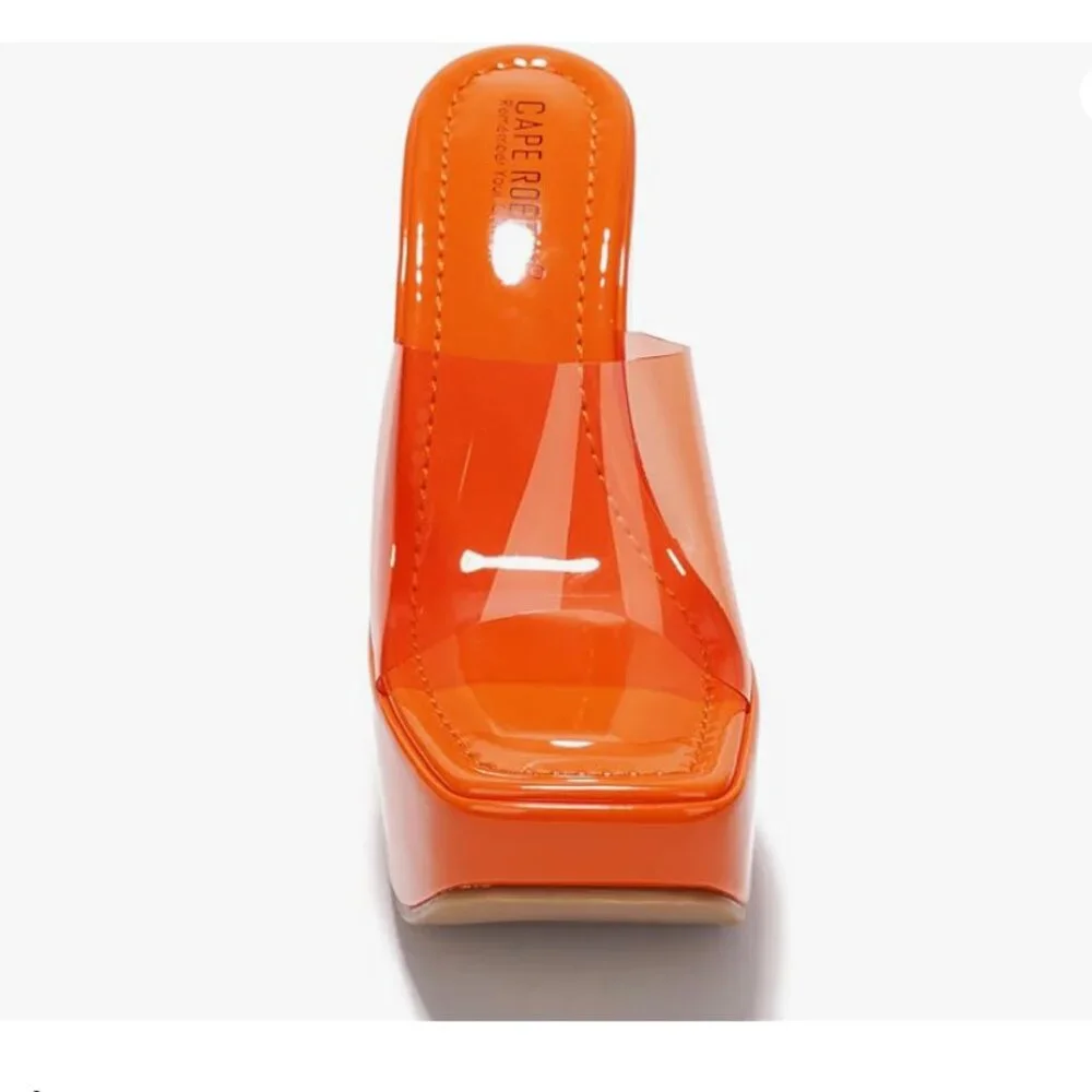 Pinkki Platform Orange Wedges